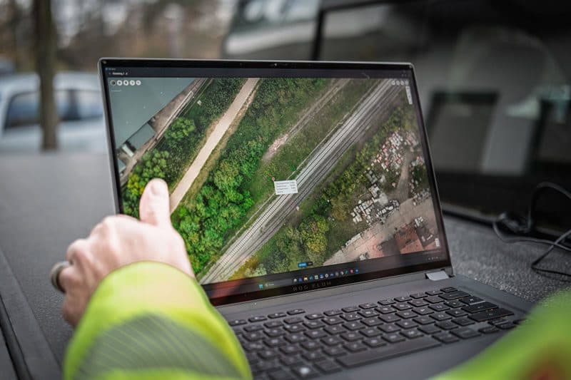 Drohnenvermessung einer Böschung